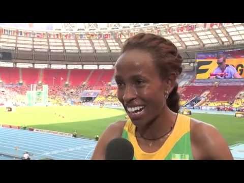 Ethiopia Sport Moscow 2013   Meseret Defar   5000m Women  Interview. Addis 