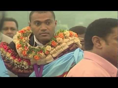 Fiji Gold Medalist at 2012 Paralympics Games Arrives Home