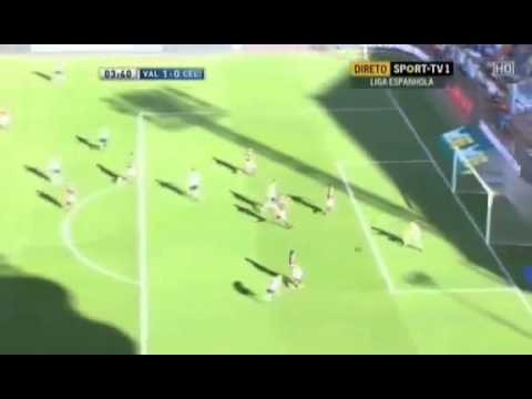 Gol de Feghouli Valencia 1x1 Celta de Vigo