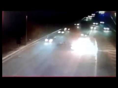 Iidiot Driver Backs Up On Highway