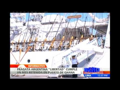 Fragata argentina \Libertad\ cumple un mes retenida en Ghana