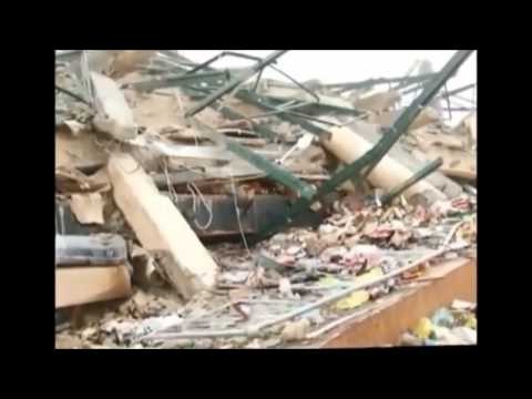 Ghana Shopping Center Collapse In Accra \Raw Footage\