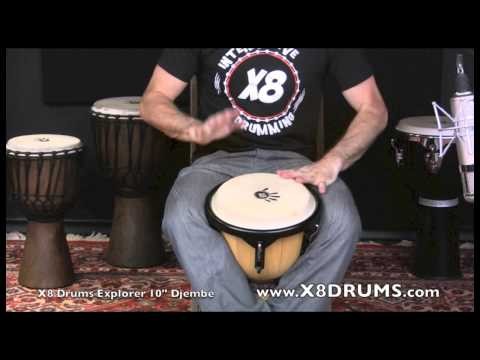 X8 Drums Explorer Series 10\ Key Tuned Djembe Drum