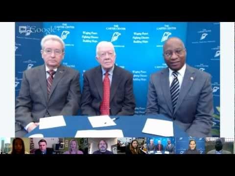 Hangout On Air: Jimmy Carter Releases 2012 Provisional Guinea Worm Numbers
