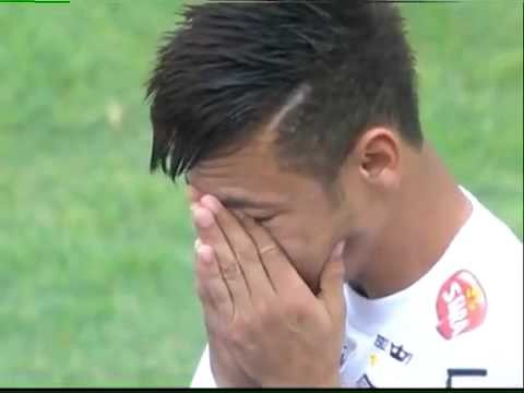 Neymar no se contuvo y llorÃ³ en su despedida del Santos