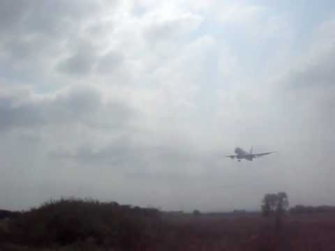 Euro Atlantic Boeing 767-300 from Lisbon landing at Zagreb Airport Pleso