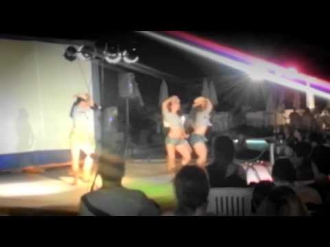 Cowboy dance with sexy girls.