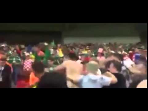 Croatia and Mexico supporters clash during World Cup decider