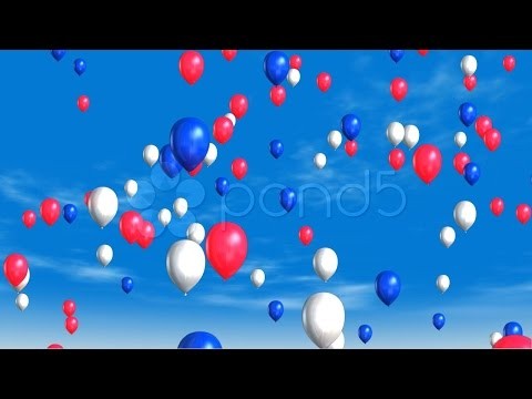 Patriot - Balloons In United Kingdom Colours. Stock Footage