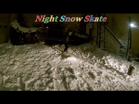 Snow \skating\ with Wakeskate :D