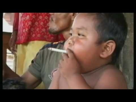 Indonesian baby on 40 cigarettes a day