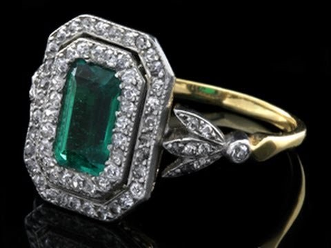 Emerald Engagement Rings ER027