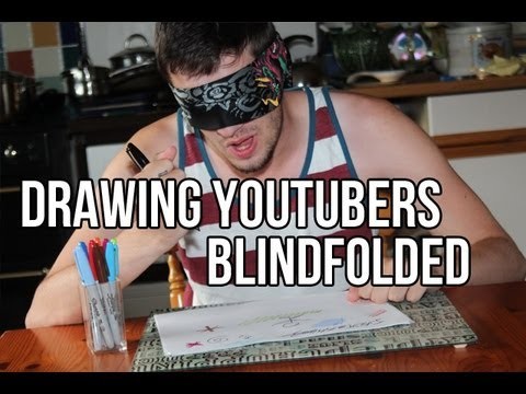 Drawing YouTubers Blindfolded Tag