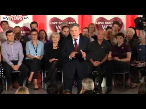 SCOTS INDEPENDENCE: Gordon Brown Urgest Scots To Vote \NO\ In The Name Of S