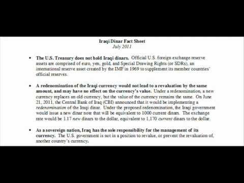 Dinares: Iraq Dinar Fact Sheet