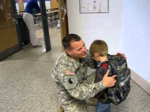 Military Dad, Home From Iraq, Surprises Son at School