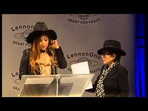 Lady Gaga's speech at the ceremony Lennon-Ono Grant for Peace. Reykjavik Ic