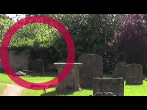 Ghost caught on tape - Lacock England - in creepy old cemetery 8/21/2009
