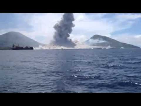 Volcano Eruption in West Indies Island