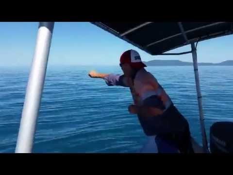 Fly Fishing For GT's in Island ''Pull In A Marlin With A Handline'' NEW HD