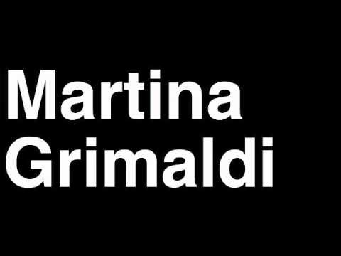 How to Pronounce Martina Grimaldi Italy Bronze Medal Swimming Marathon 10km