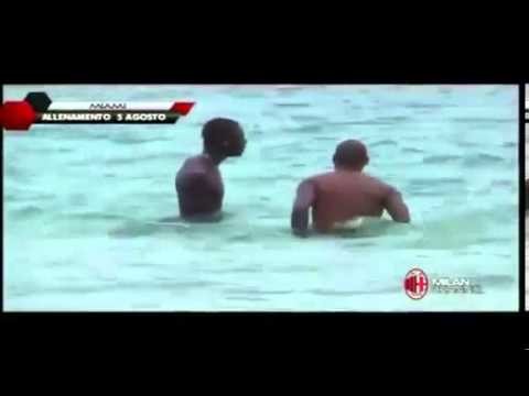 Crazy Balotelli Teasing De Jong In Miami Beach