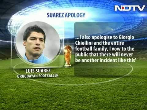 Luis Suarez apologizes for biting opponent Giorgio Chiellini at FIFA World 