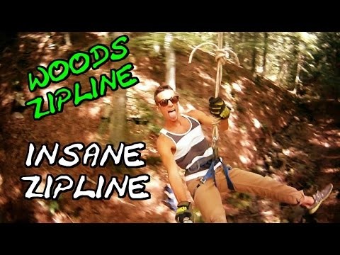 INSANE WOODS ZIPLINE FLORENCE!! - Epic canyon pulley in the woods!! - Extre