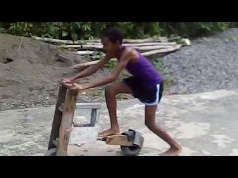 youth in epsom jamaica build wooden bike