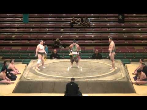 Amanowaka vs Fujita Day 10 Sumo Natsu Basho May 2013