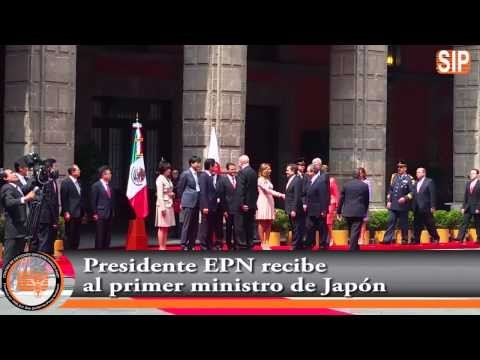 Presidente EPN recibe en Palacio Nacional a primer ministro de JapÃ³n