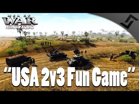 Men of War: Assault Squad 2 - USA 2v3 Fun Game