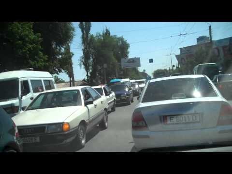 Driving in Bishkek Kyrgyzstan