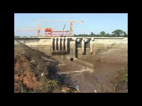 Part of a dam collapses in Cambodia