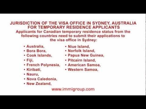 Jurisdiction of the visa office in Sydney