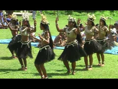 Fiji Dancing Banaban School on Rabi Island Performing Traditional Dances.