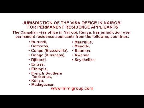 Jurisdiction of the visa office in Nairobi for permanent residence applican