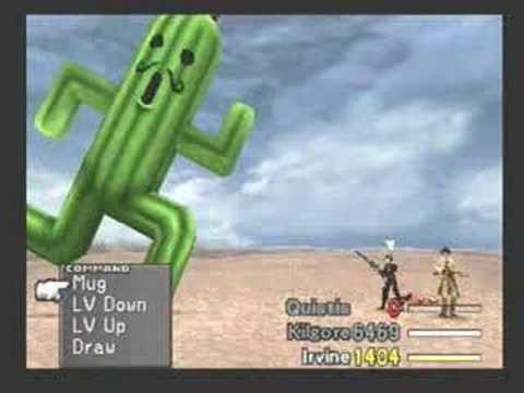 Final Fantasy VIII Low Level Jumbo Cactuar Battle