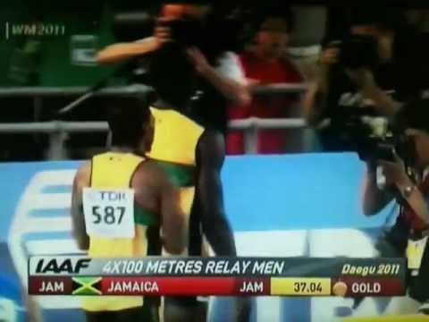 4 x 100m Staffel MÃ¤nner Finale Leichtathletik WM 2011 Daegu