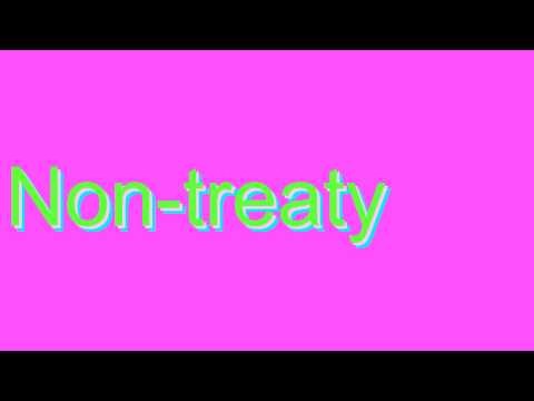 How to Pronounce Non-treaty