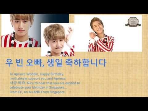 [Fan Project #17] Birthday greetings for A-PRINCE's Woo Bin