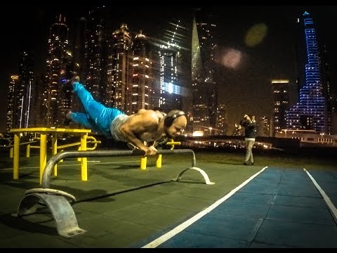 We are celebrating the New Year at a workout park in Dubai!