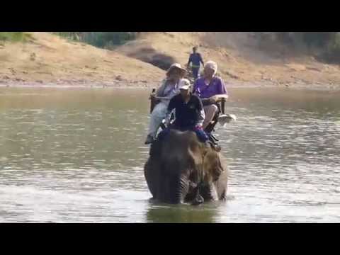 2014.02.24 Elephant Trek Accross the River Back to Elephant Camp Near Luang