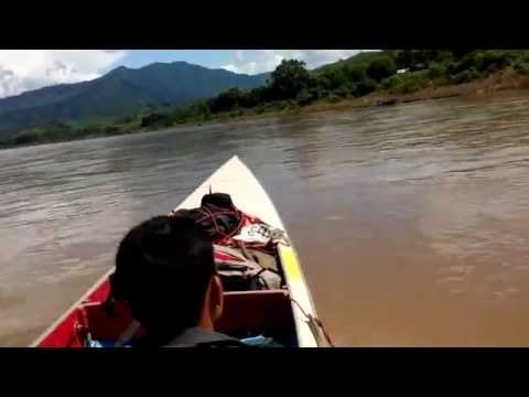 laos speed boat  mekong river à¹€à¸£à¸·à¸­à¸ªà¸­à¸‡à¸•à¸­à¸™à¸¥à¸²à¸§