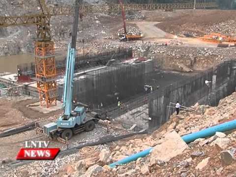 Lao NEWS on LNTV: Construction of a hydropower project on the Hinboun River