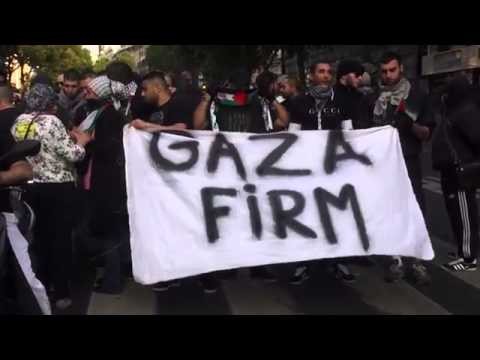 Maniff Ã  Paris qui dÃ©gÃ©nÃ©re !!! 23/07/2014 Pro-Palestinien