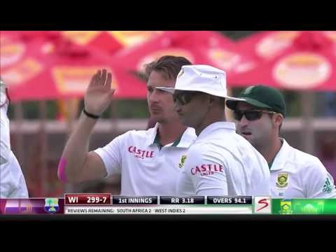 Dale Steyn awesome bowling gets 4 wickets SA vs WI 2014 3rd Test Day 2