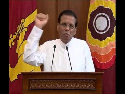 President Maithripala Sirisena's statement to the nation