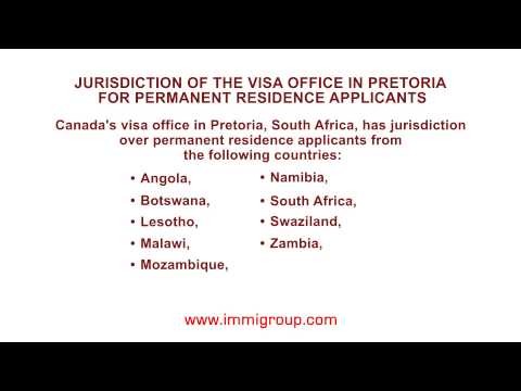Jurisdiction of the visa office in Pretoria for permanent residence applica