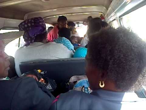 Riding a taxi in Lesotho